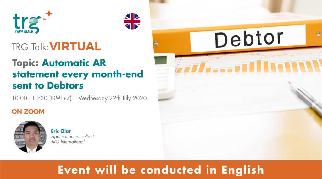 Automatic AR statement every month-end sent to Debtors (22 Jul 2020)