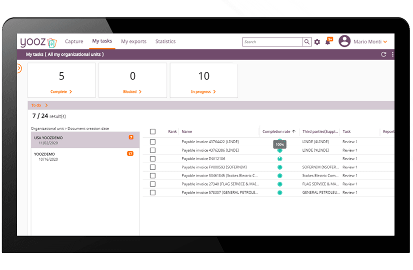 Yooz Task Interface