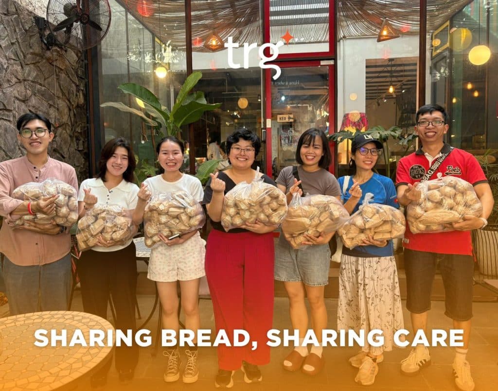 Trg making vegan bread